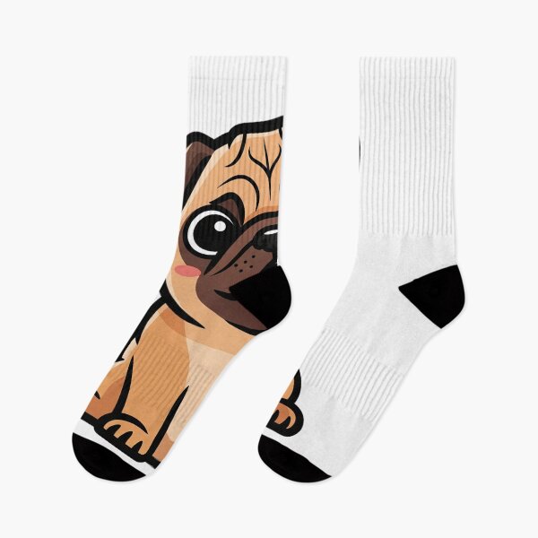 Item preview, Cute Pug Cartoon Illustration designed and sold by i1ovedogs.