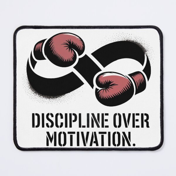 Item preview, Discipline Over Motivation – Banksy Inspired Fighter Symbol Design designed and sold by WSPrintCrafter.