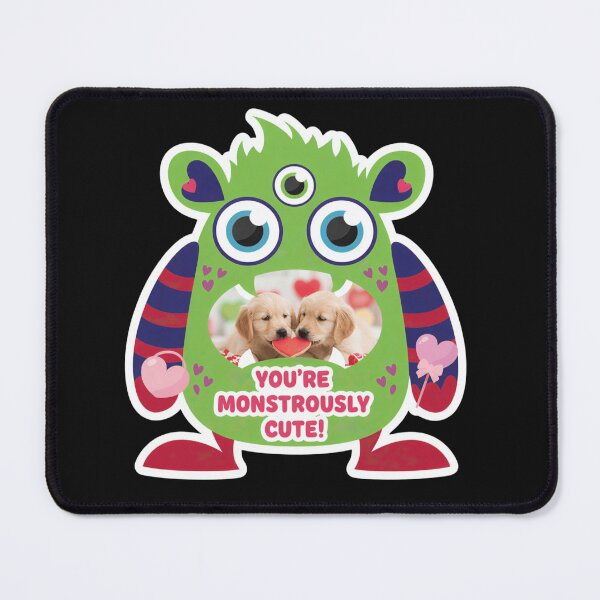 Item preview, You’re Monstrously Cute Valentine Sticker - Funny Animal Monster Photo Art designed and sold by ZyxDes.