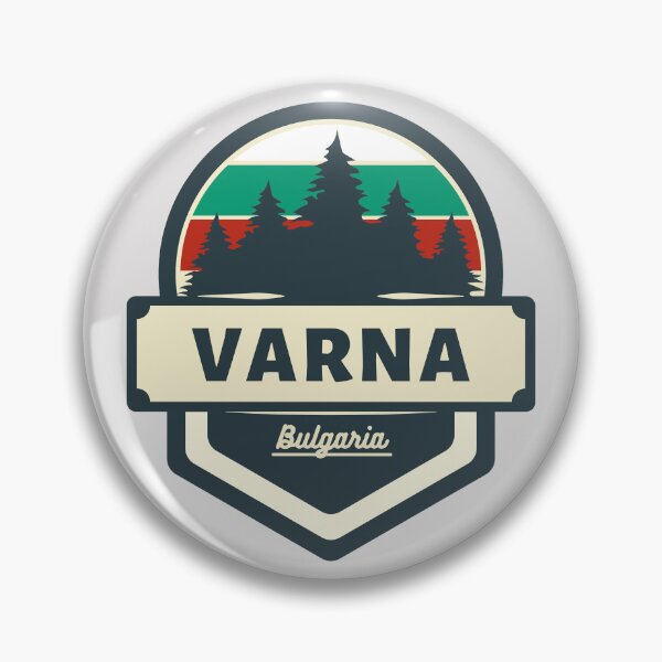 Item preview, Varna Bulgaria | Retro Vintage Travel Badge designed and sold by World Designs.