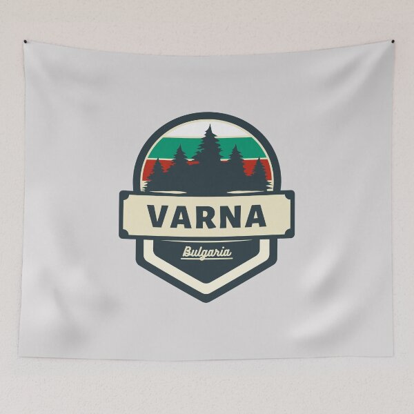 Item preview, Varna Bulgaria | Retro Vintage Travel Badge designed and sold by World Designs.