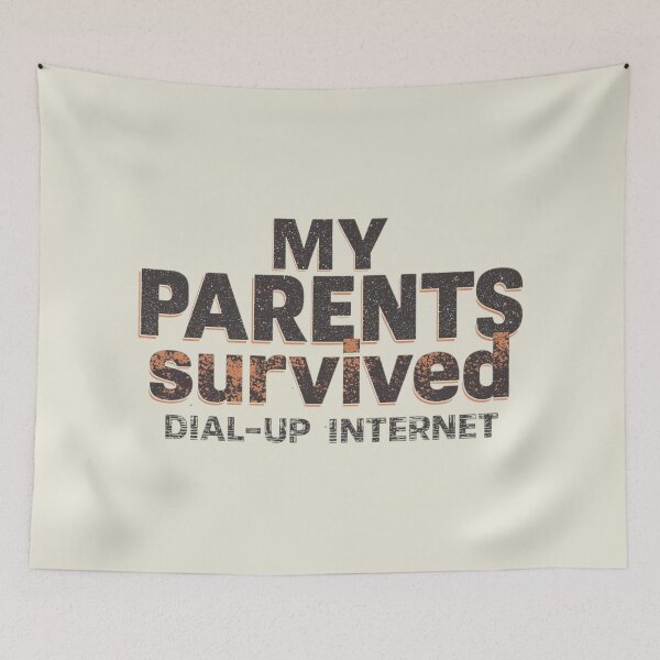 Item preview, My Parents Survived Dial-Up Internet Bold Retro designed and sold by PROPera-design.