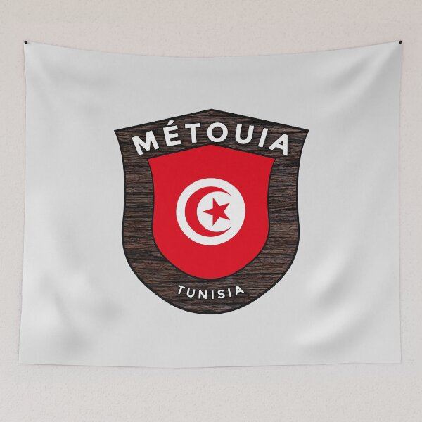 Item preview, Métouia Tunisia | Flag Shield Travel Emblem designed and sold by World Designs.