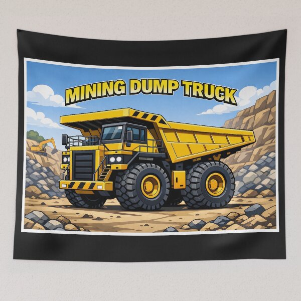 Item preview, Construction Vehicles - Mining Dump Truck Vintage Retro Design designed and sold by VintageImageInc.