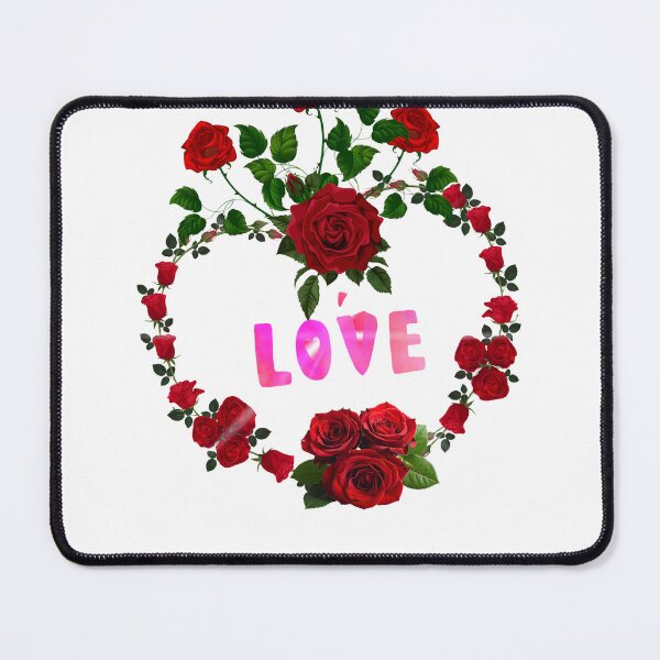 Item preview, Rose Heart with “LOVE” | Valentine’s Day Floral Illustration designed and sold by Julison2015.