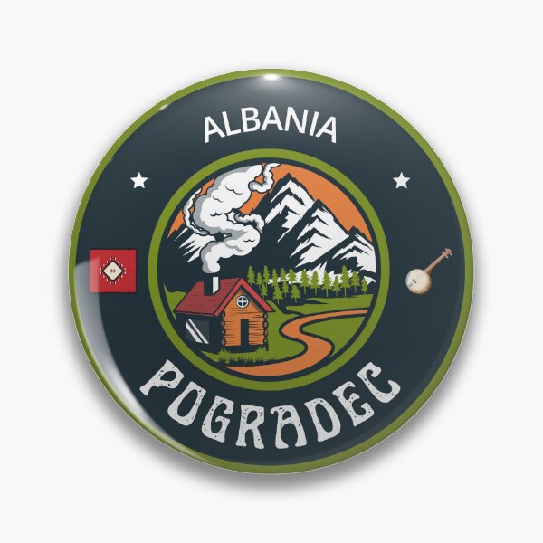 Item preview, Pogradec Albania | Green Travel Emblem designed and sold by World Designs.