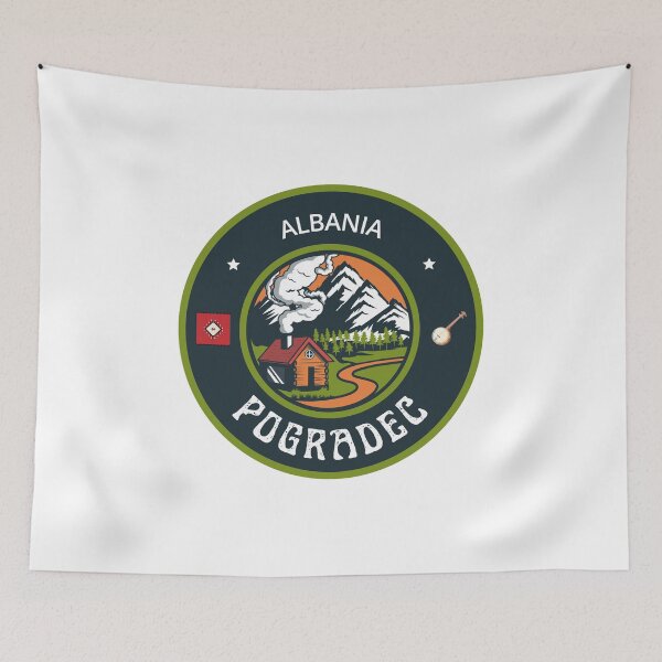 Item preview, Pogradec Albania | Green Travel Emblem designed and sold by World Designs.