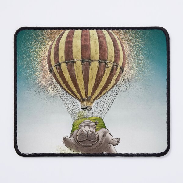 Item preview, Hippo floating with hot air balloon designed and sold by Photopat.