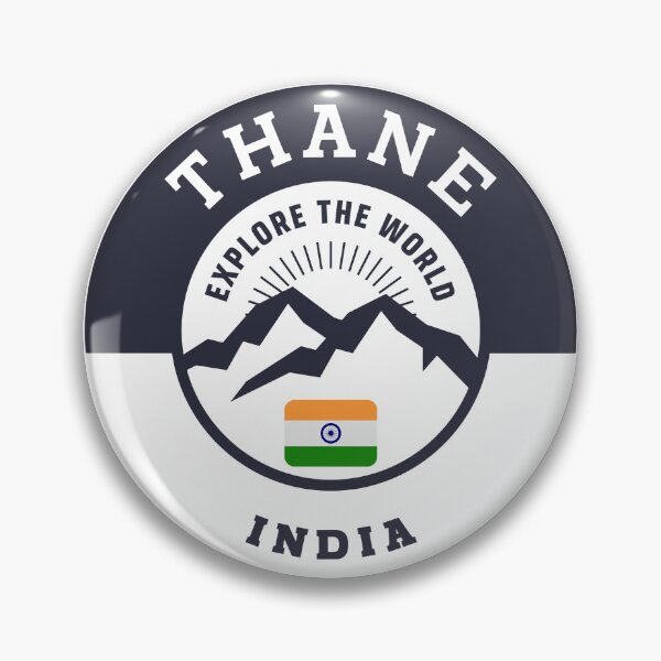 Item preview, Thāne India | Black and White Travel Crest designed and sold by World Designs.