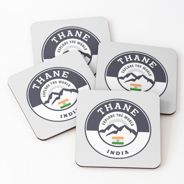 Item preview, Thāne India | Black and White Travel Crest designed and sold by World Designs.