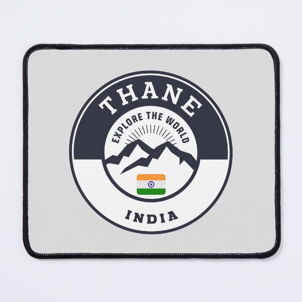 Item preview, Thāne India | Black and White Travel Crest designed and sold by World Designs.