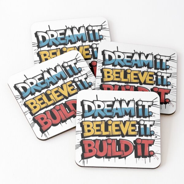 Item preview, Dream It Believe It Build It Inspirational Typography designed and sold by Bulk store .