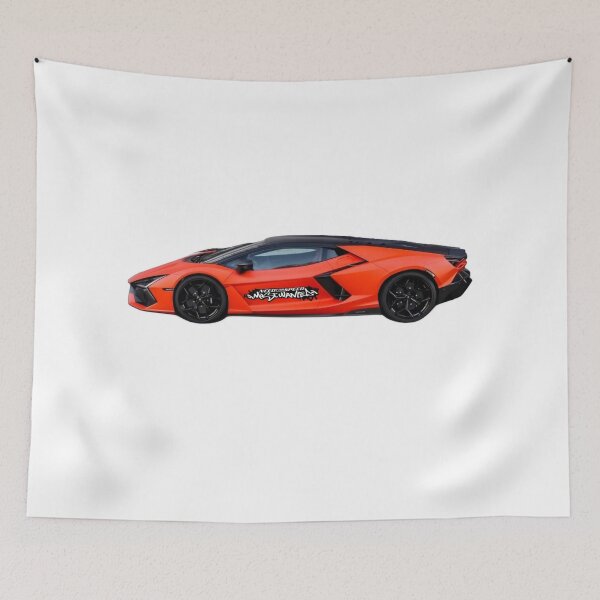Item preview, Orange Lamborghini Huracán with Graffiti Side Decal designed and sold by Artuer69.