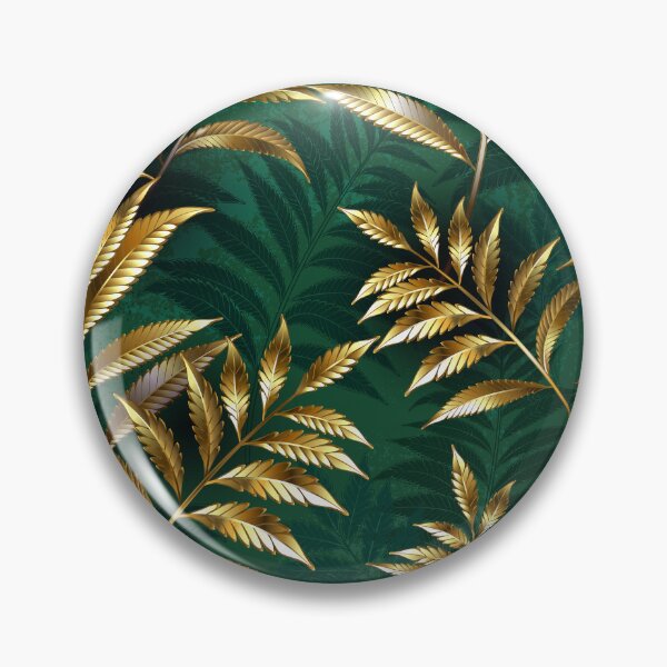 Item preview, Seamless pattern with golden ferns designed and sold by Blackmoon9.