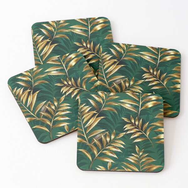 Item preview, Seamless pattern with golden ferns designed and sold by Blackmoon9.