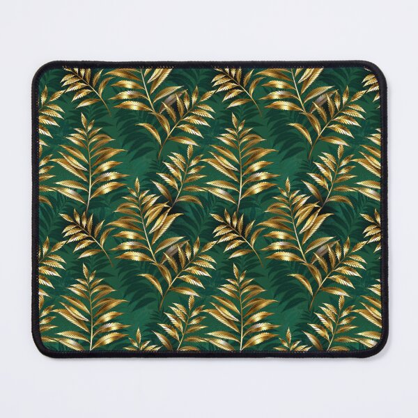 Item preview, Seamless pattern with golden ferns designed and sold by Blackmoon9.