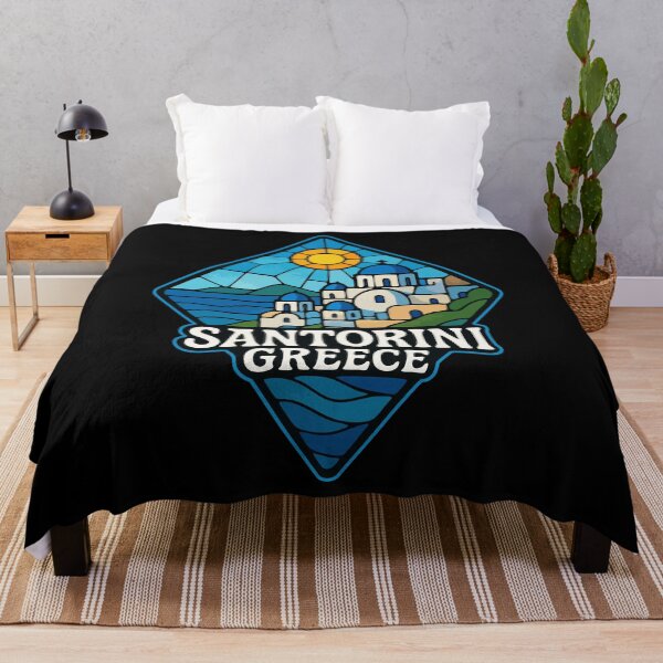 Item preview, Santorini Greece Stained Glass Art Travel designed and sold by TomFrontierArt.