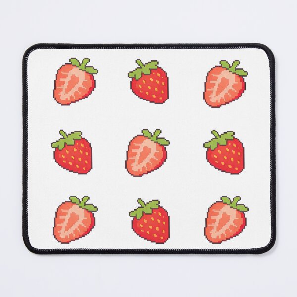 Item preview, red pixelart strawberries designed and sold by afireArts.