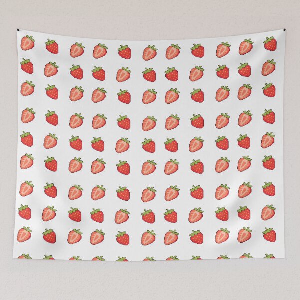 Item preview, red pixelart strawberries designed and sold by afireArts.
