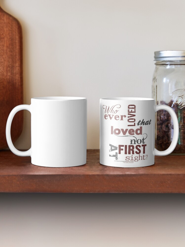 Alternate view of Marlowe Hero & Leander Love Quote  Coffee Mug