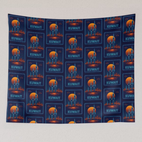 Item preview, Viajes de neón a Kuwait designed and sold by Thistle-TShop.