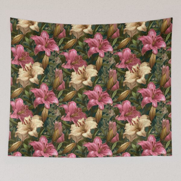 Item preview, Charming Lilies Print  - Botanical Garden Pattern  - Christmas Gifts For Dad designed and sold by RoyalStarsPatts.