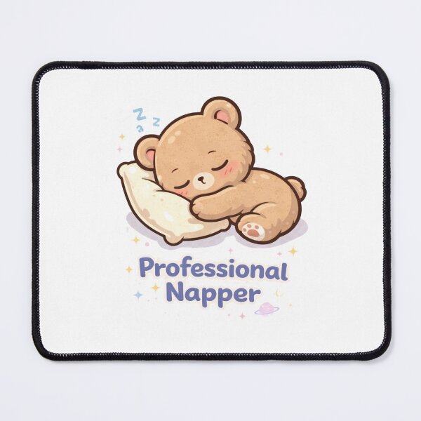 Item preview, Professional Napper T Shirt – Cute Kawaii Sleeping Bear Illustration with Funny Nap Time Quote designed and sold by Lumiart1408.