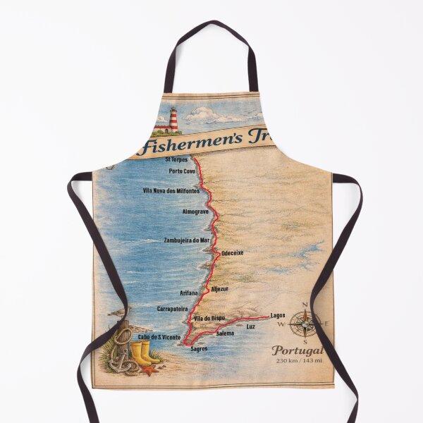 Item preview, Fishermen´s Trail Map Portugal designed and sold by Stingy-Nomads.