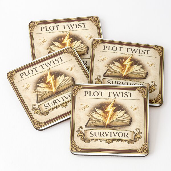 Item preview, Dark Academia Plot Twist Survivor Book Sticker designed and sold by OrikuStudio.