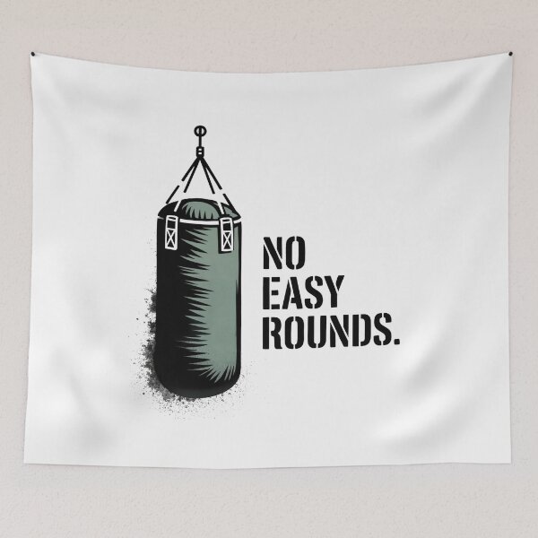 Item preview, No Easy Rounds – Banksy Style Fighter Training Symbol designed and sold by WSPrintCrafter.