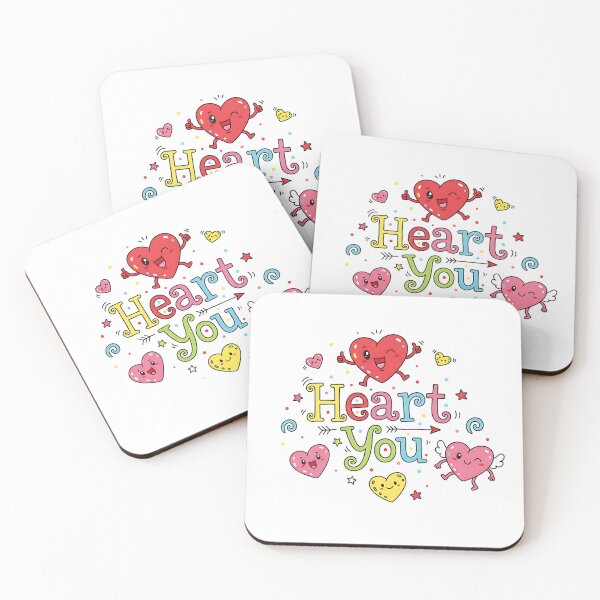 Item preview, Heart You Cute Valentine Kawaii Love Illustration designed and sold by Anna_art_space.