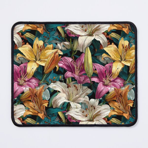 Item preview, Bold Lilies Texture - Birthday Flower Pattern - Christmas Gifts For Him designed and sold by RoyalStarsPatts.