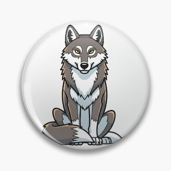 Item preview, Calm Cartoon Wolf Sitting Minimalist Winter Wildlife Design designed and sold by INNER WINNER YOU.
