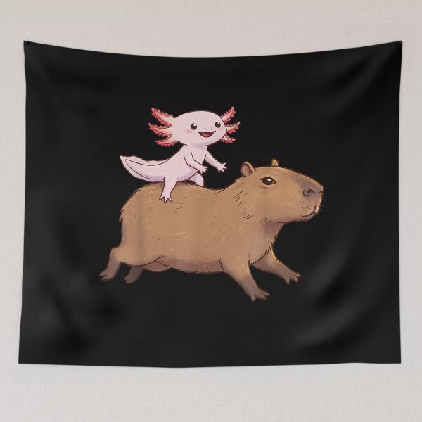Item preview, Funny Kawaii Axolotl and Capybara Lover Kids Girls Men Women Art for Men Women Kids , Capybara Gift Lover  designed and sold by DZIRI NAJAT.