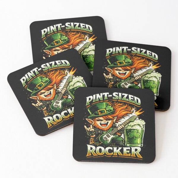 Item preview, Pint-Sized Rocker – St. Patrick's Day Leprechaun Rock Pun designed and sold by PunchDrop.