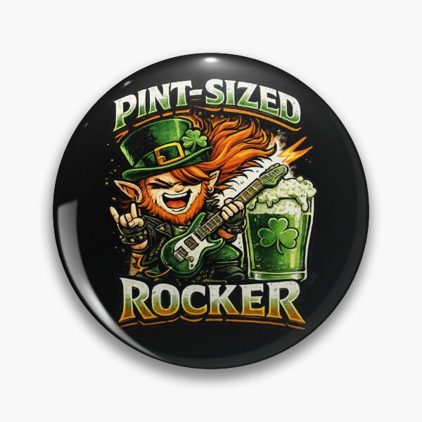 Item preview, Pint-Sized Rocker – St. Patrick's Day Leprechaun Rock Pun designed and sold by PunchDrop.