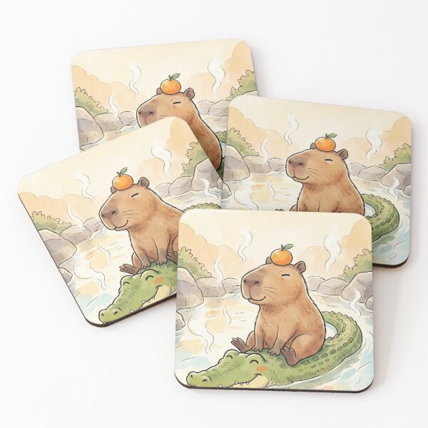 Item preview, Chill Minister: Capybara Onsen Buddy designed and sold by NonditStudio.