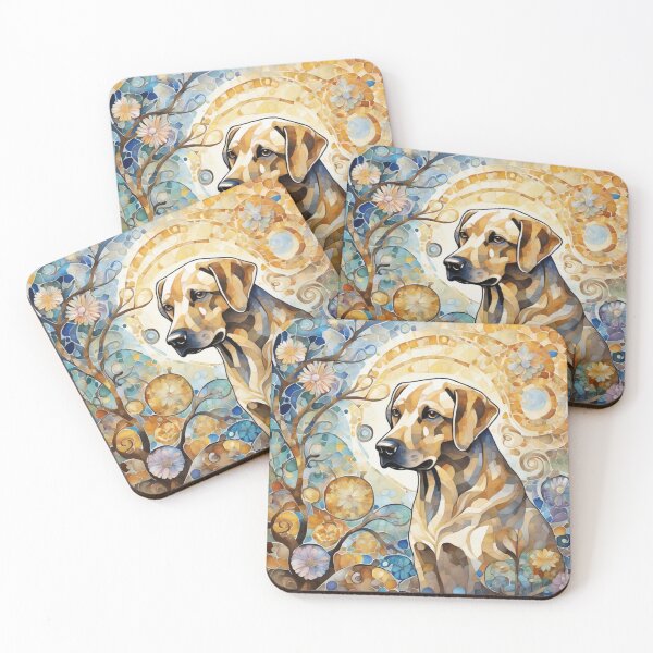 Item preview, Colorful Mosaic Golden Labrador Retriever Dog Portrait designed and sold by Wags & Tails.
