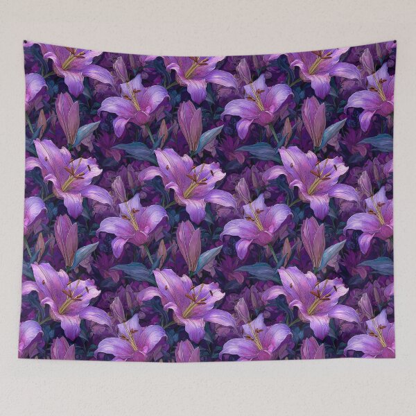 Item preview, Chic Lilies Texture  - Botanical Garden Pattern  - Christmas Gifts For Wife designed and sold by RoyalStarsPatts.