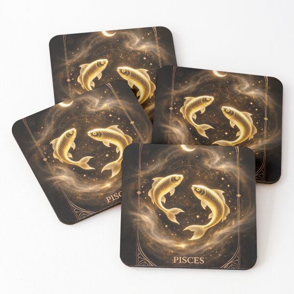Item preview, Pisces Tarot Gold Koi – Mystic Zodiac Celestial Art designed and sold by Soulharmony.