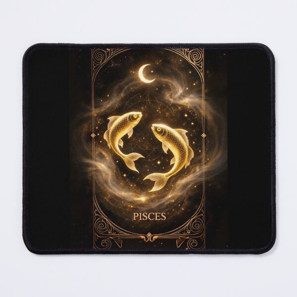 Item preview, Pisces Tarot Gold Koi – Mystic Zodiac Celestial Art designed and sold by Soulharmony.