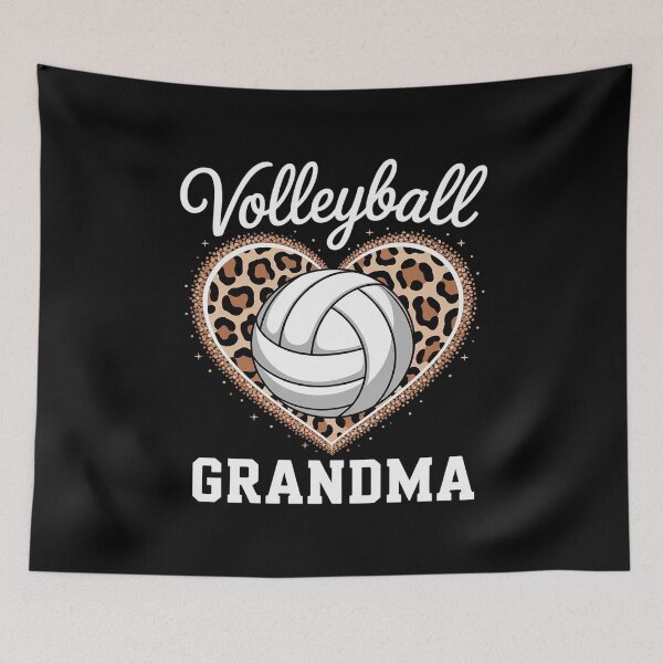 Item preview, Volleyball Grandma Leopard Heart Matching Family  designed and sold by MythWoot.