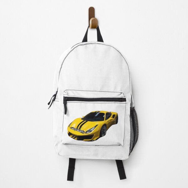 Item preview, Yellow Supercar with Black Racing Stripes – High-Octane Wall Art designed and sold by Artuer69.