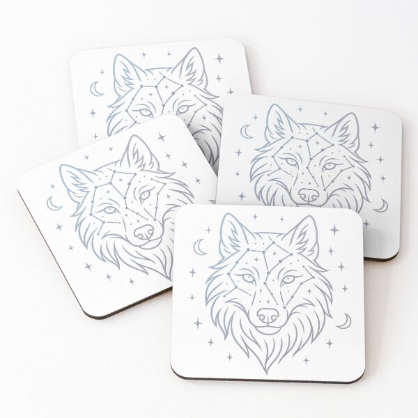 Item preview, Lunar Wolf with Cosmic Geometry designed and sold by RebelPaintBrush.