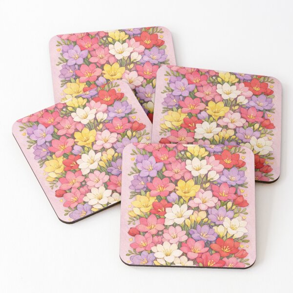Item preview, Valentine’s Day illustration of a hand-drawn freesia flowers designed and sold by MariaPencilArt.