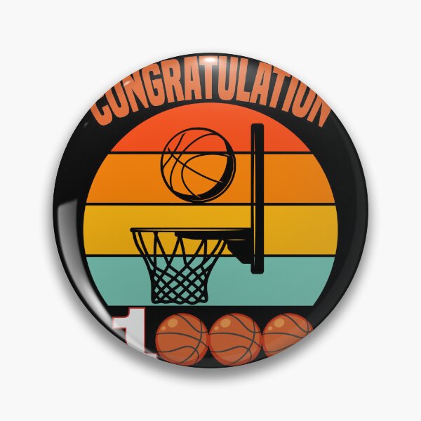 Item preview, Congratulations 1000 Basketball Sunset Sports Fan designed and sold by GrumpySableye.