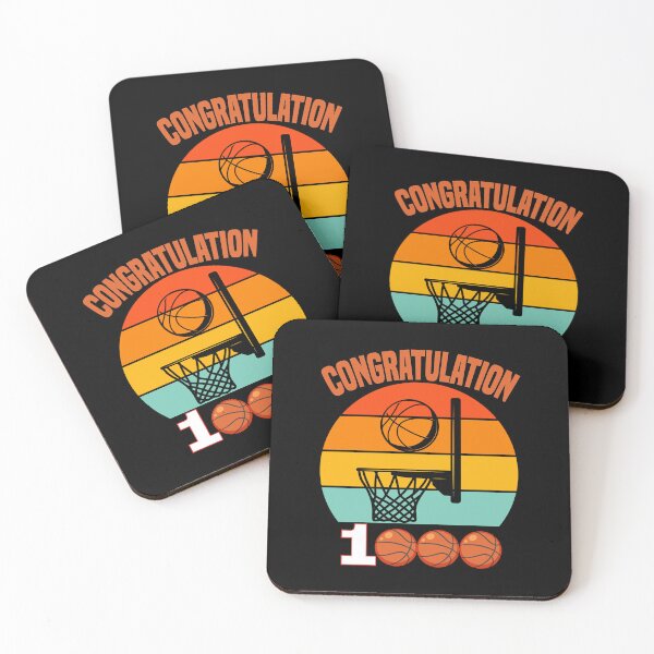 Item preview, Congratulations 1000 Basketball Sunset Sports Fan designed and sold by GrumpySableye.