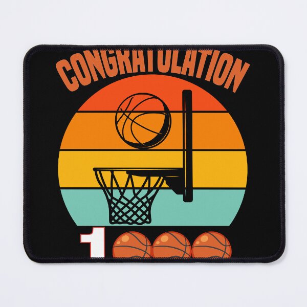 Item preview, Congratulations 1000 Basketball Sunset Sports Fan designed and sold by GrumpySableye.
