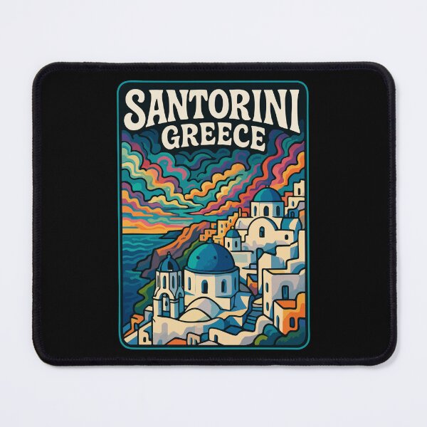 Item preview, Santorini Greece Trippy Art designed and sold by TomFrontierArt.