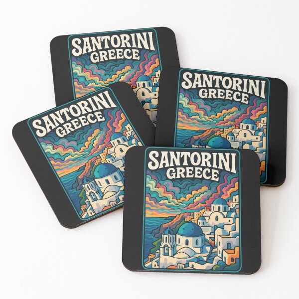 Item preview, Santorini Greece Trippy Art designed and sold by TomFrontierArt.